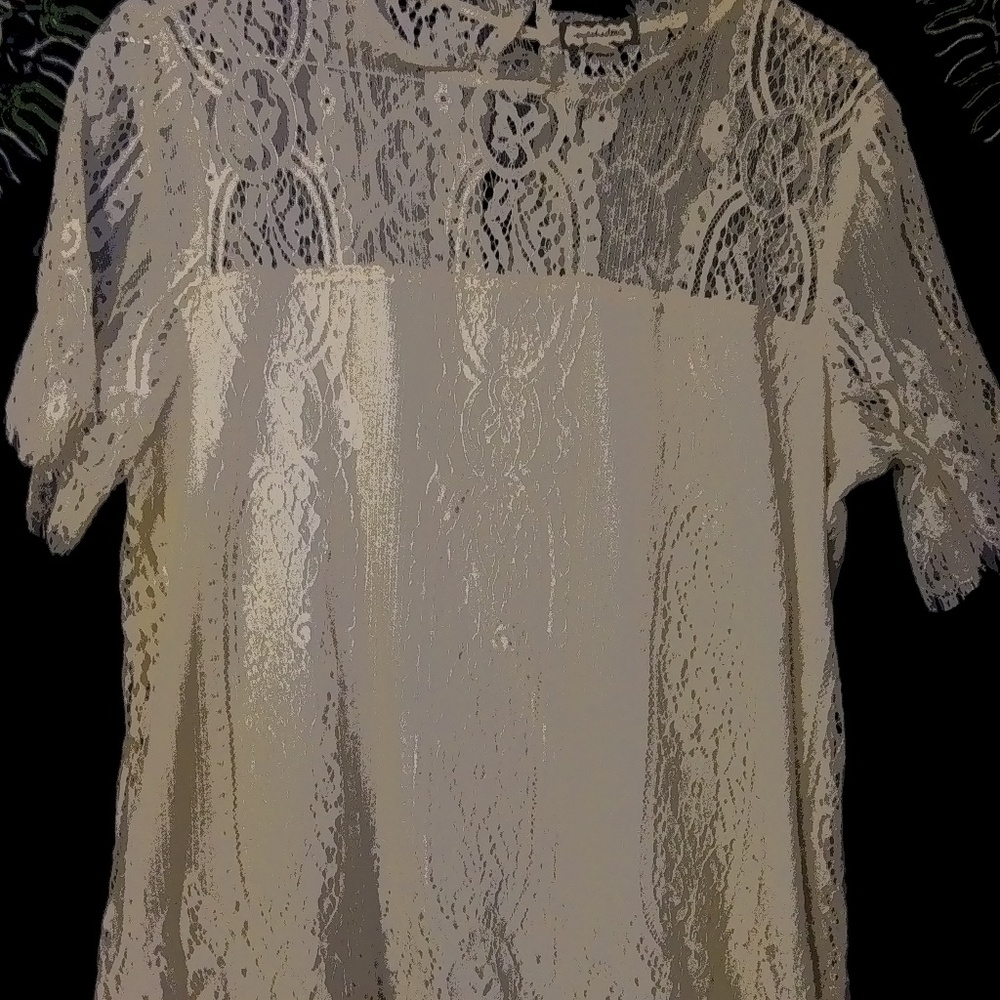 Lace cream Top